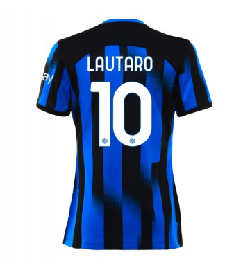 Inter Milan Lautaro Martinez #10 Hjemmedrakt Kvinner 2023-24 Kortermet